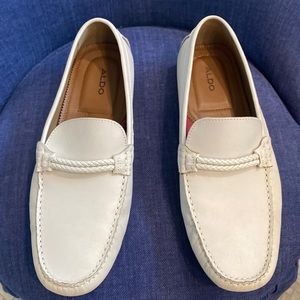 Aldo white slip on